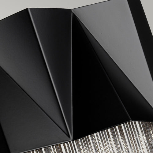 Zuma 3-Light Wall Sconce (Satin Black & Silver Chain)