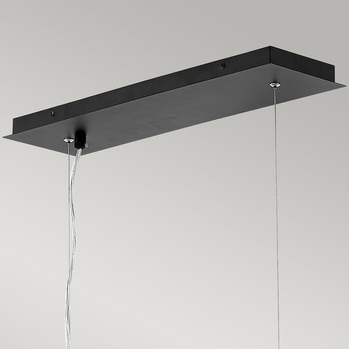Zuma 6-Light Island Pendant (Satin Black & Gold Chain)