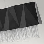 Zuma 6-Light Island Pendant (Satin Black & Silver Chain)