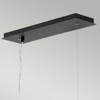 Zuma 6-Light Island Pendant (Satin Black & Silver Chain)