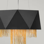 Zuma 6-Light Pendant (Satin Black & Jeweler's Chain)