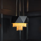 Zuma 6-Light Pendant (Satin Black & Jeweler's Chain)