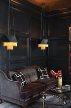 Zuma 6-Light Pendant (Satin Black & Jeweler's Chain)