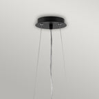 Zuma 6-Light Pendant (Satin Black & Silver Chain)