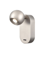 Iris 1lt Satin Nickel LED Wall Light