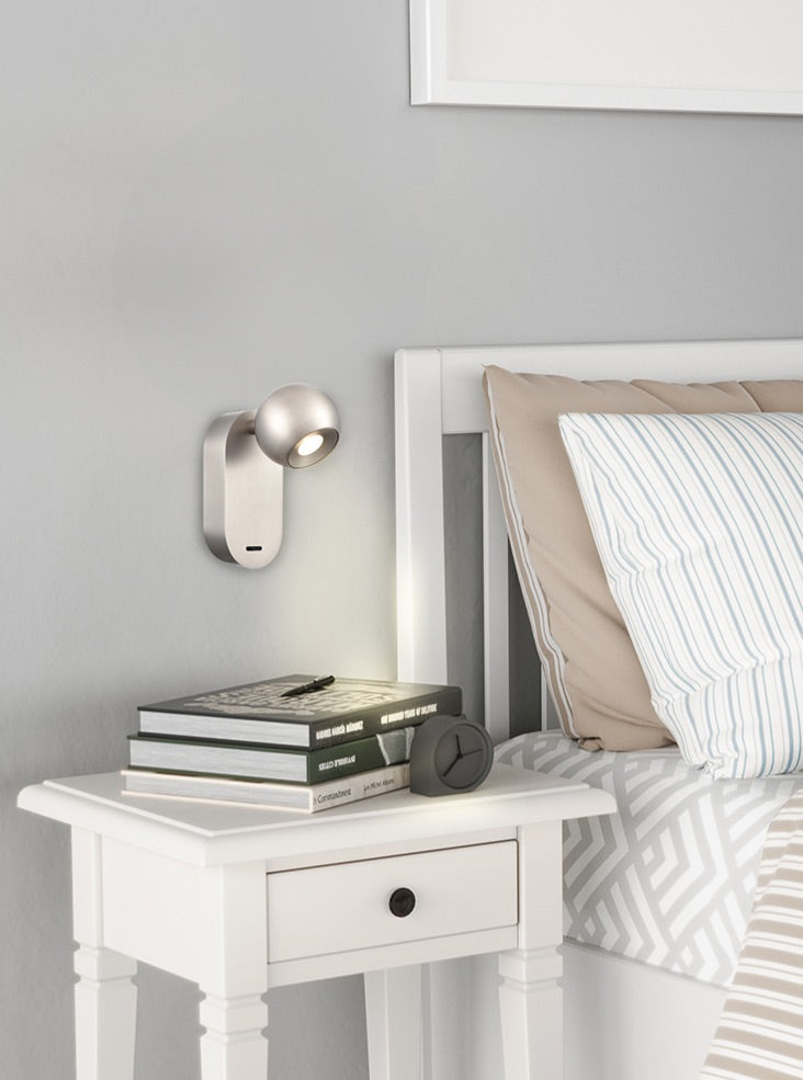 Iris 1lt Satin Nickel LED Wall Light