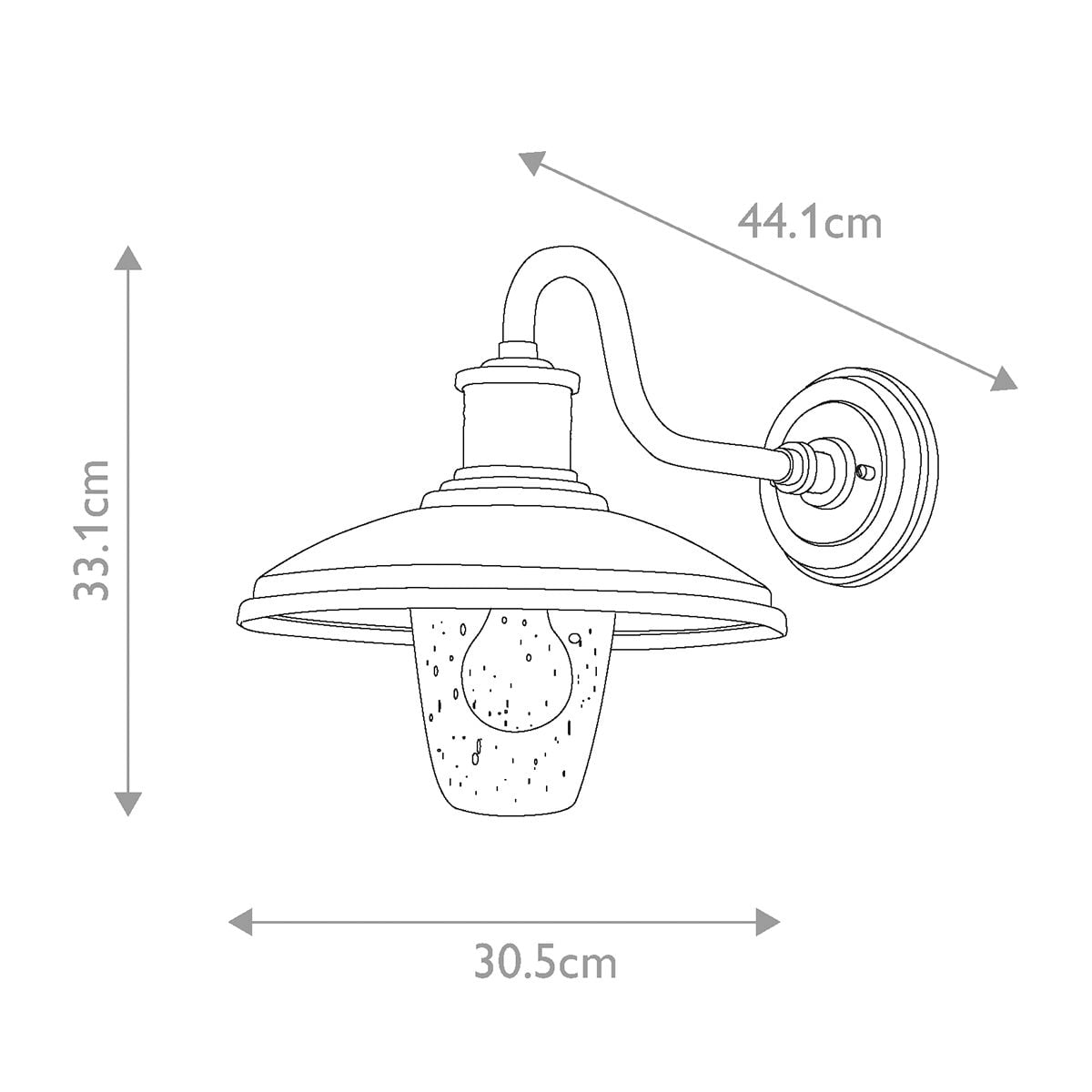 Allenbury 1 Light Medium Wall Lantern