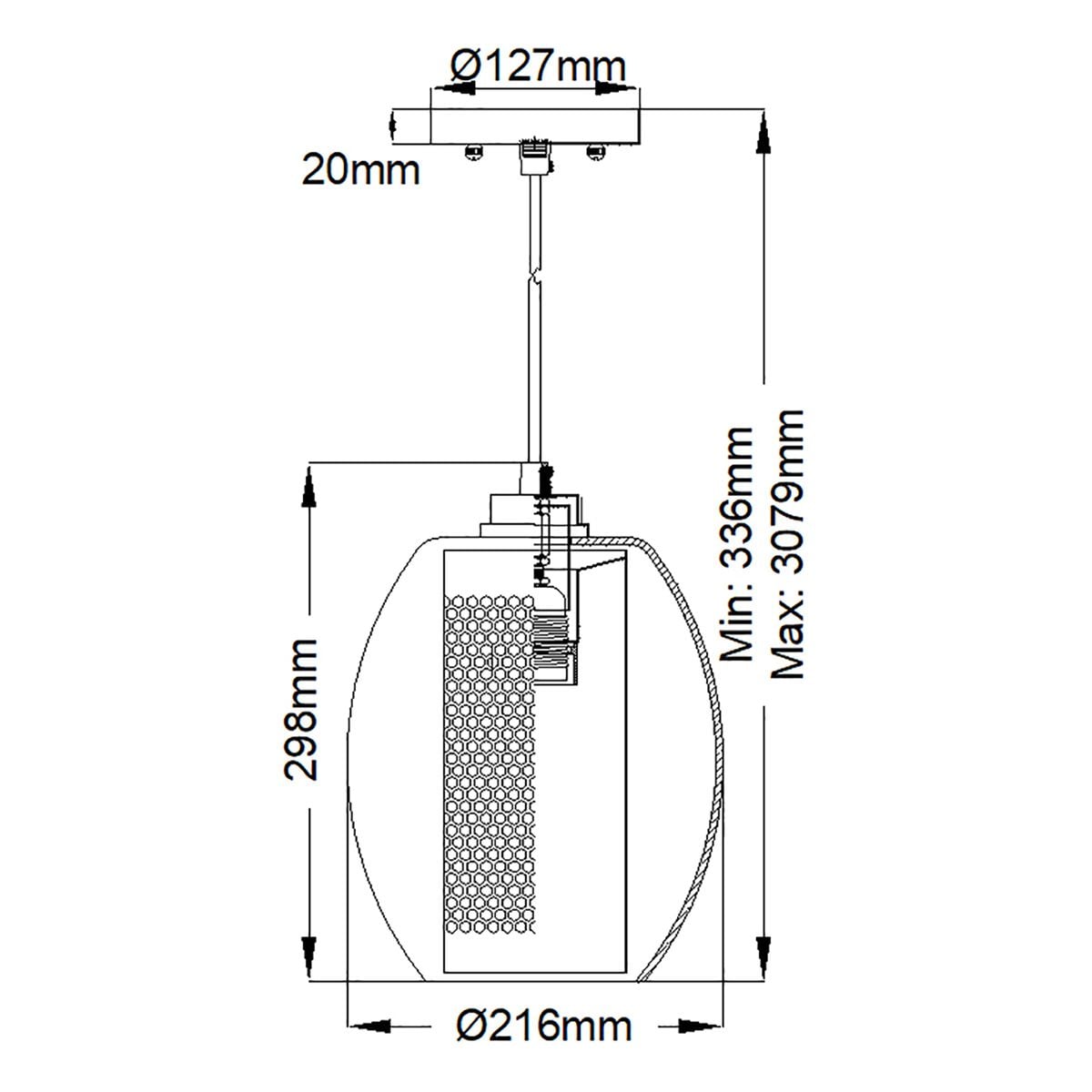 Asher 1 Light Mini Pendant