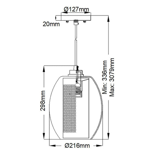 Asher 1 Light Mini Pendant