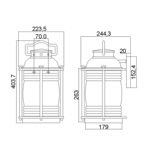 Ashland Bay 1 Light Large Wall Lantern 1