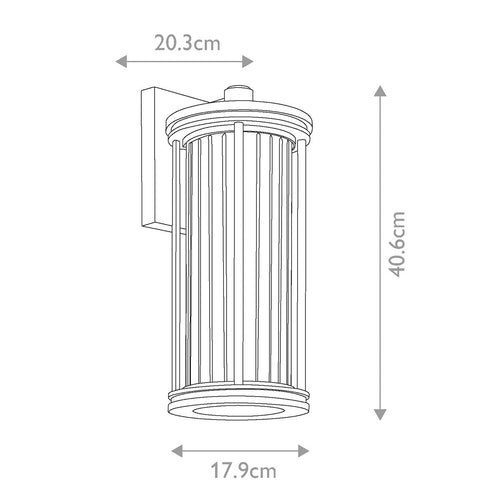 Barras 1 Light Medium Wall Lantern