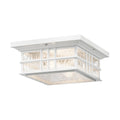 Beacon Square 2 Light Flush Mount White