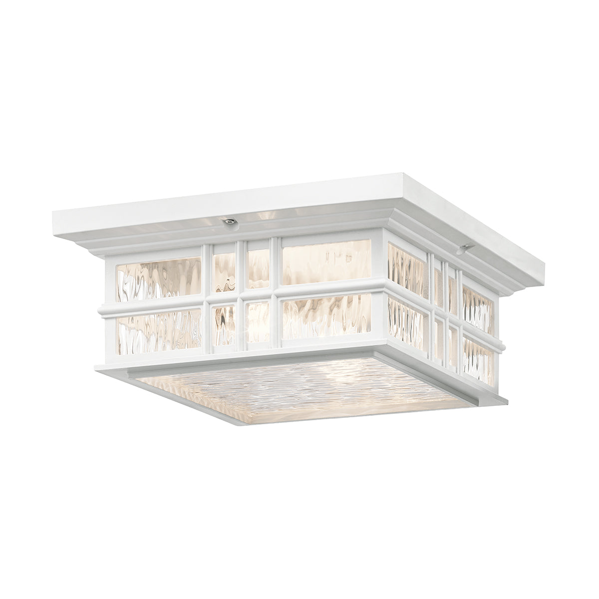 Beacon Square 2 Light Flush Mount White