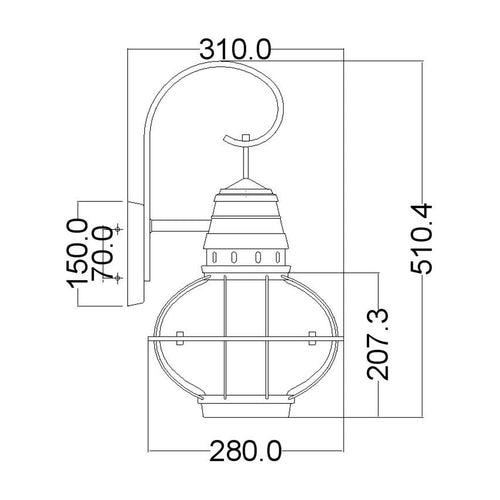 Bridgepoint 1 Light Large Wall Lantern