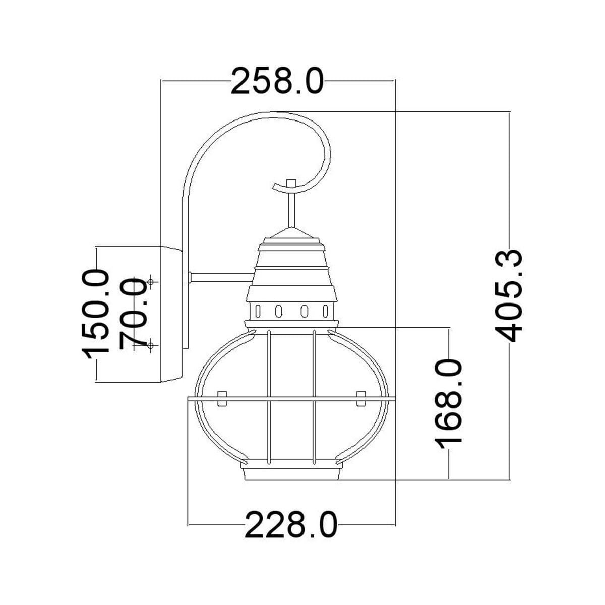Bridgepoint 1 Light Medium Wall Lantern