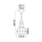 Bridgepoint 1 Light Small Chain Lantern