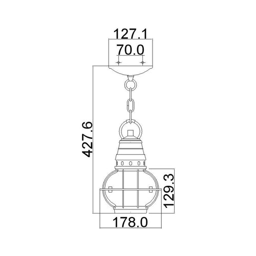 Bridgepoint 1 Light Small Chain Lantern