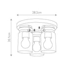 Brinley 3 Light Flush