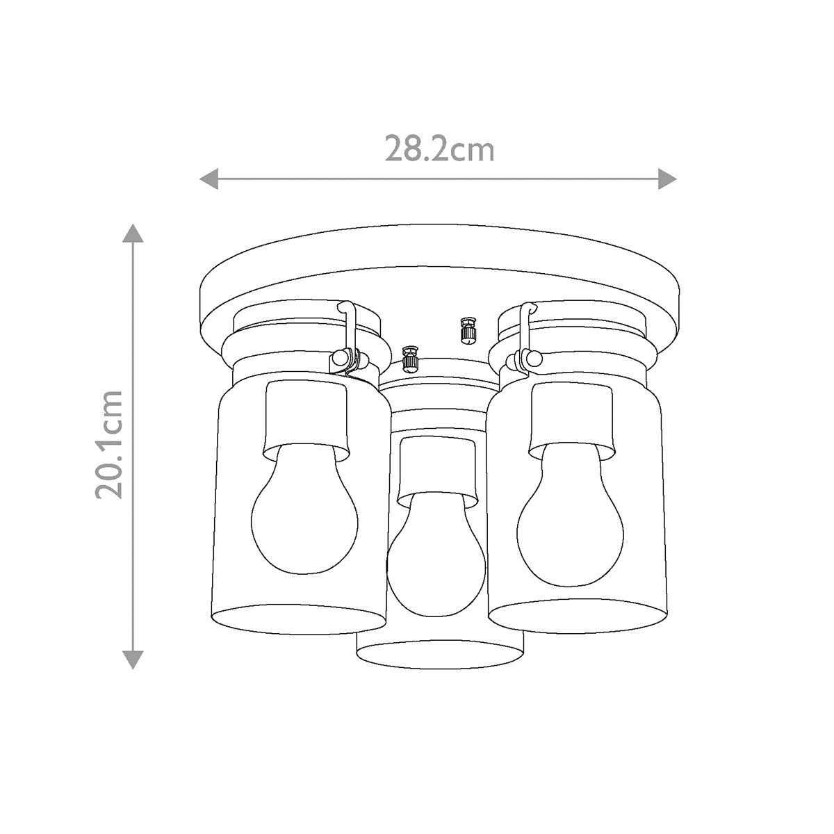 Brinley 3 Light Flush