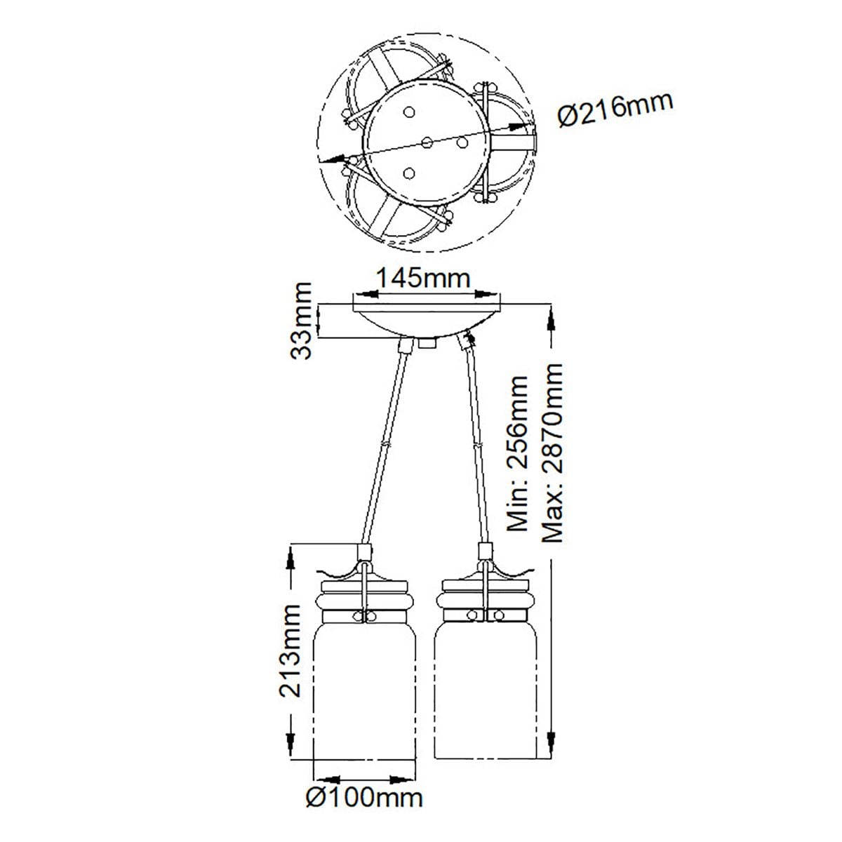 Brinley 3 Light Pendant
