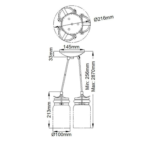 Brinley 3 Light Pendant