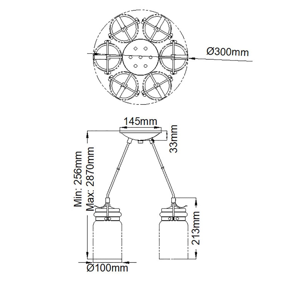 Brinley 6 Light Pendant