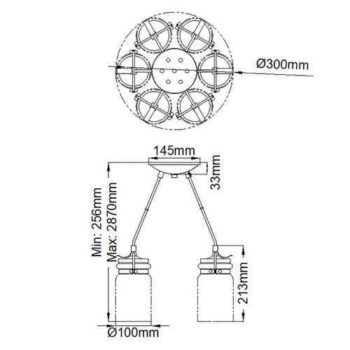 Brinley 6 Light Pendant