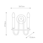Capitol Hill 2lt Wall light