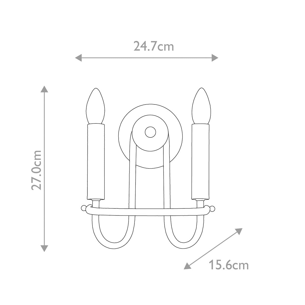 Capitol Hill 2lt Wall light