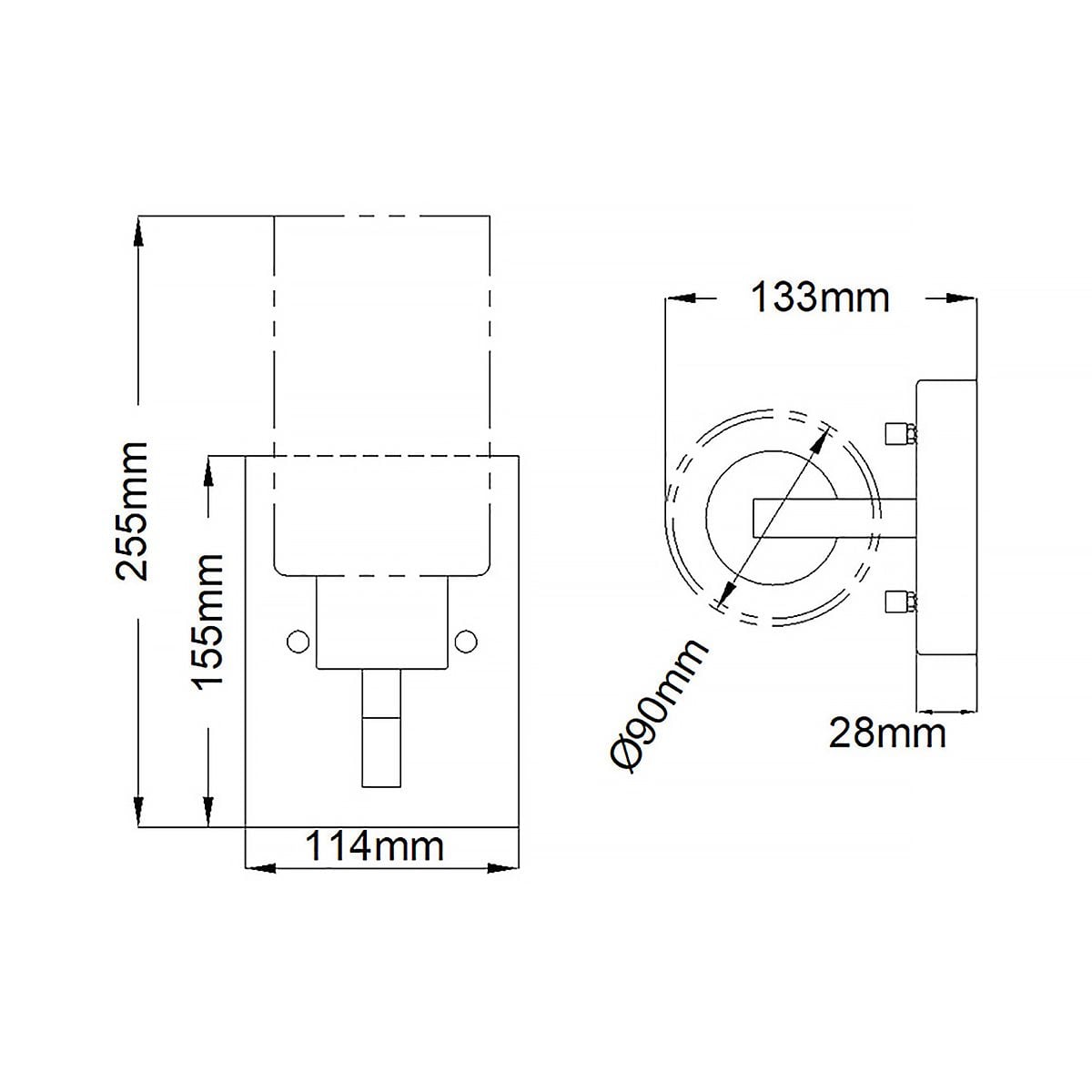 Deryn 1 Light Wall Light