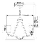 Deryn 3 Light Chandelier