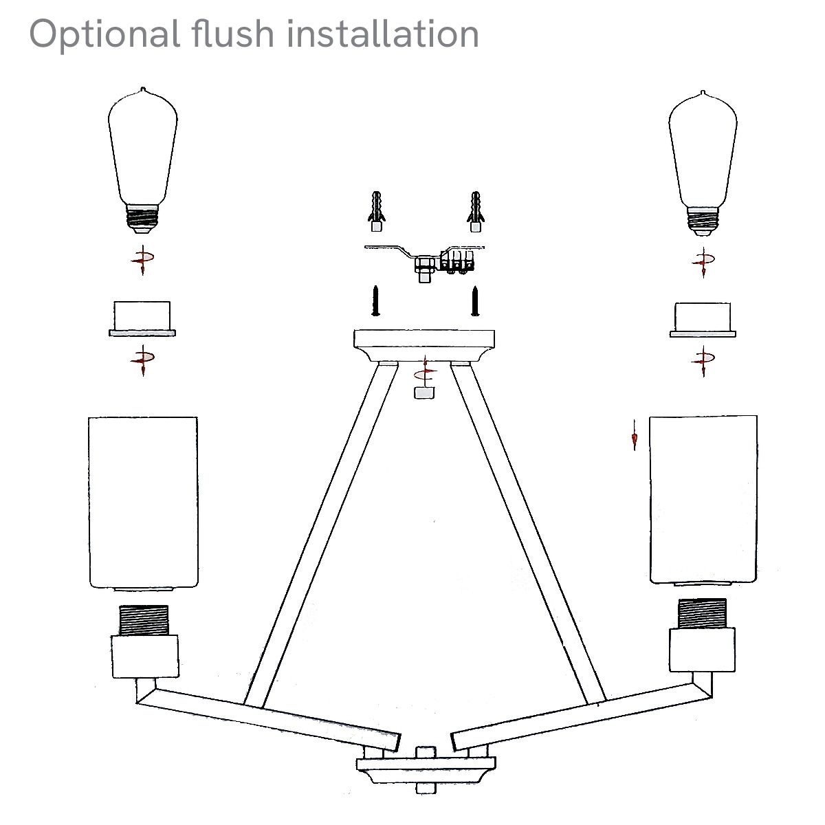 Deryn 3 Light Chandelier 1