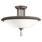 Dreyfus 3-Light Olde Bronze Semi-Flush Mount Ceiling Light