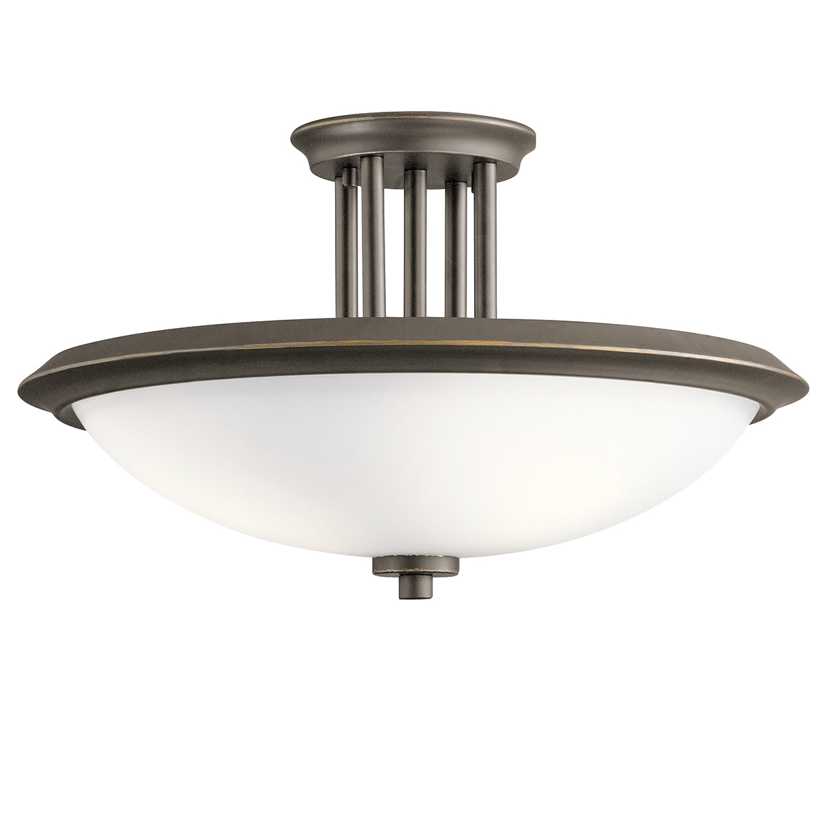 Dreyfus 3-Light Olde Bronze Semi-Flush Mount Ceiling Light