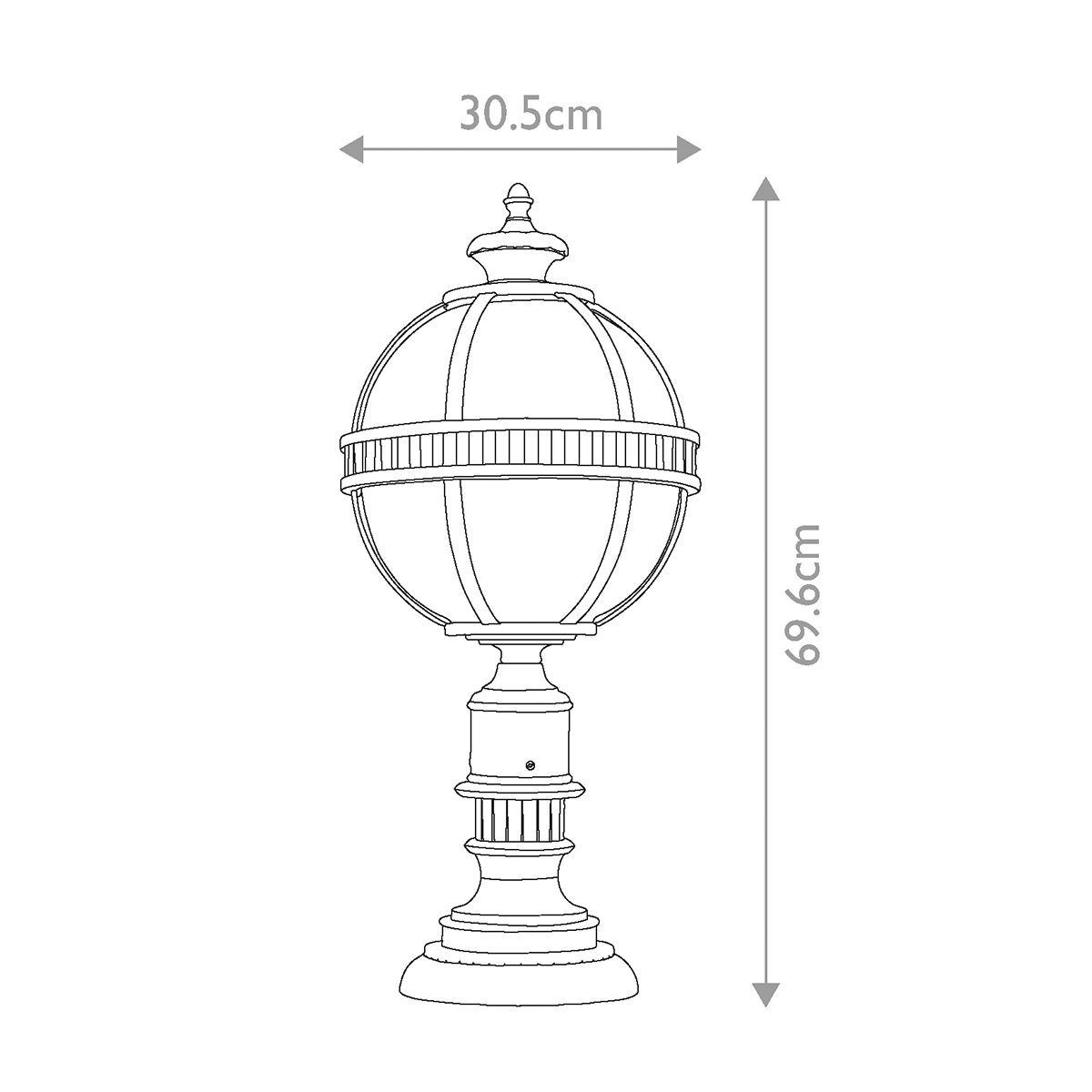 Halleron 3 Light Pedestal Lantern 1