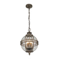 Halleron 3 Light Chain Lantern Bronze