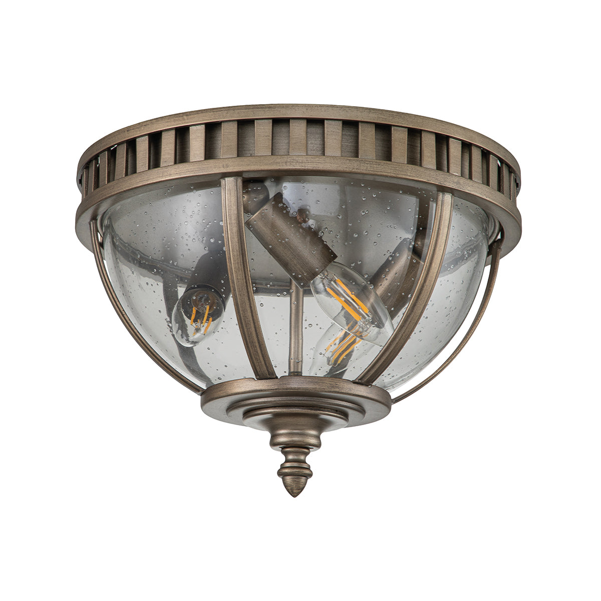 Halleron 3 Light Ceiling Flush Bronze