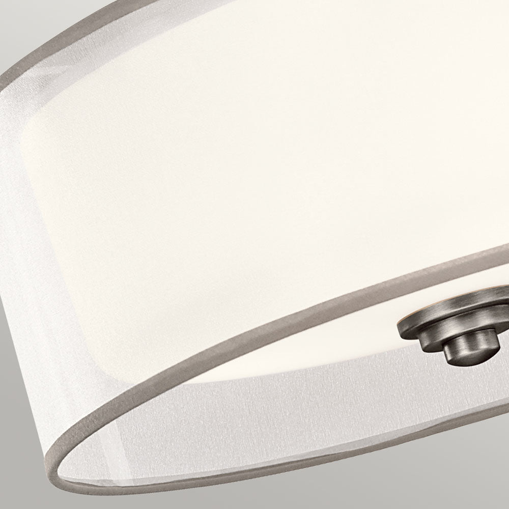 Lacey 3 Light Semi-Flush Mount - Antique Pewter