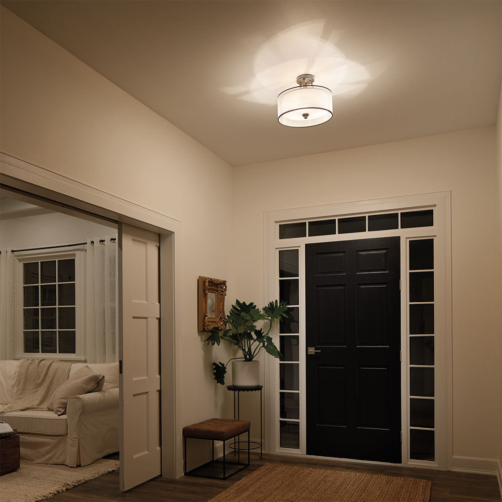 Lacey 3 Light Small Semi-Flush Mount - Mission Bronze