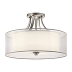 Lacey 4 Light Semi-Flush Mount - Antique Pewter