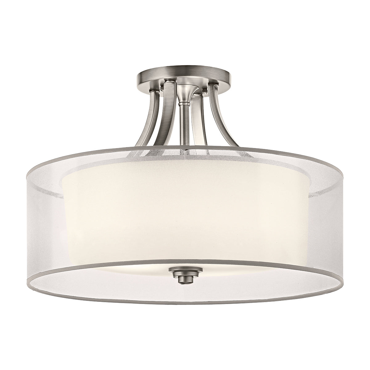 Lacey 4 Light Semi-Flush Mount - Antique Pewter