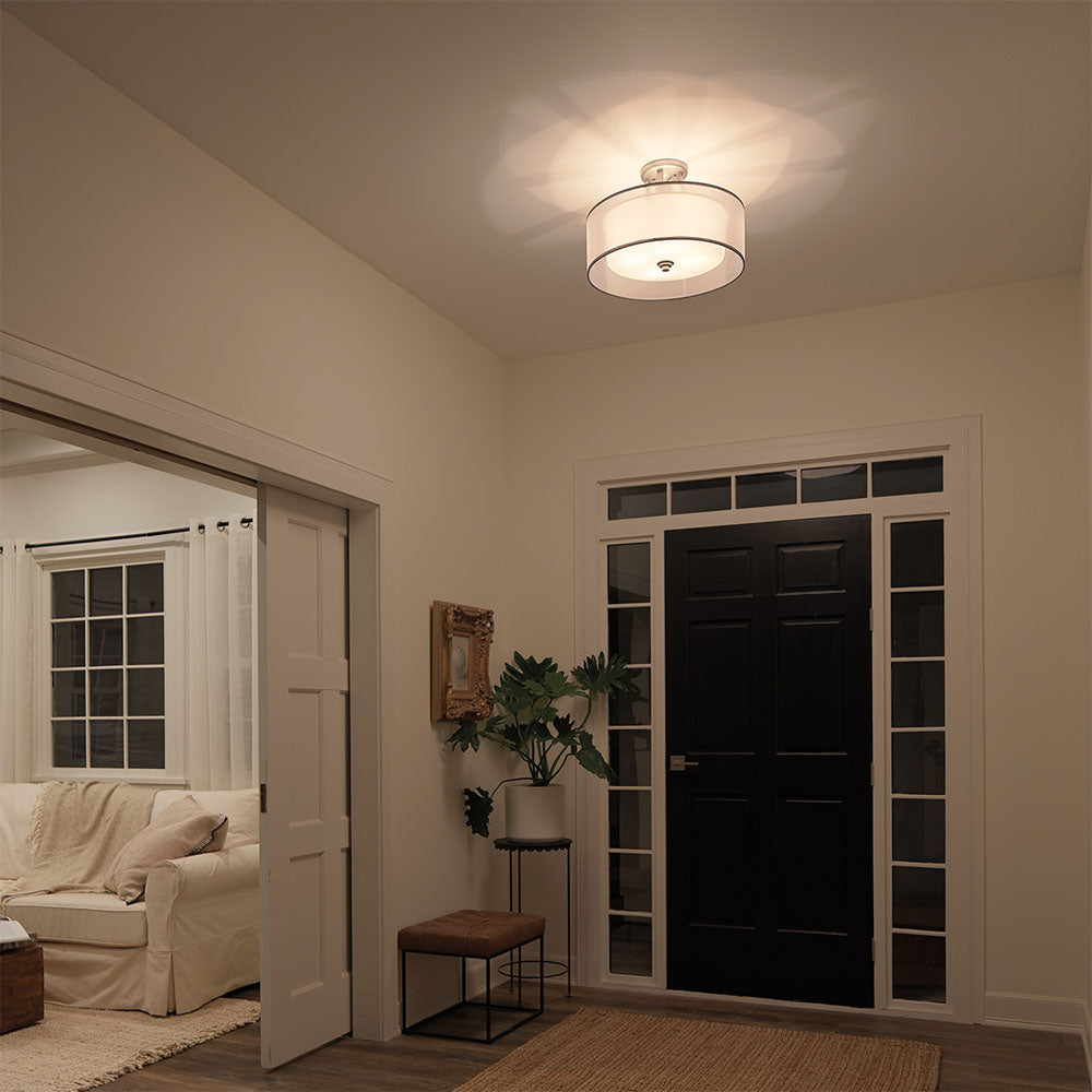 Lacey 4 Light Semi-Flush Mount - Antique Pewter
