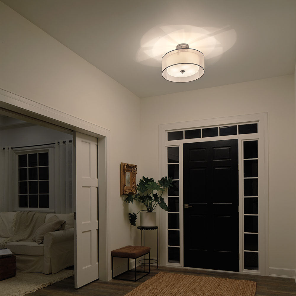 Lacey 4 Light Semi-Flush Mount - Antique Pewter