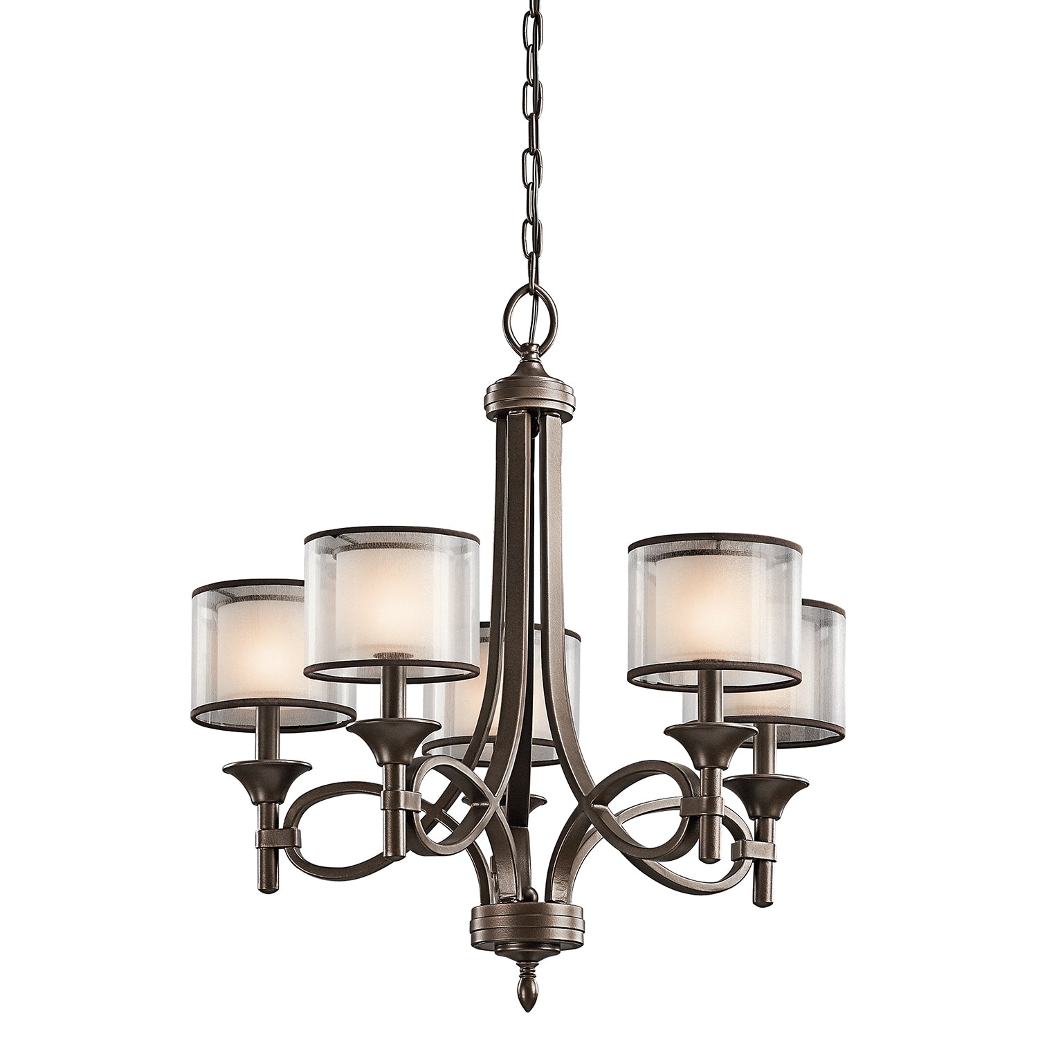 Lacey 5 Light Chandelier - Mission Bronze