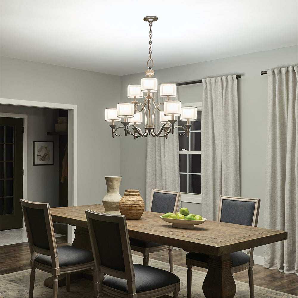 Lacey 9 Light Chandelier - Antique Pewter