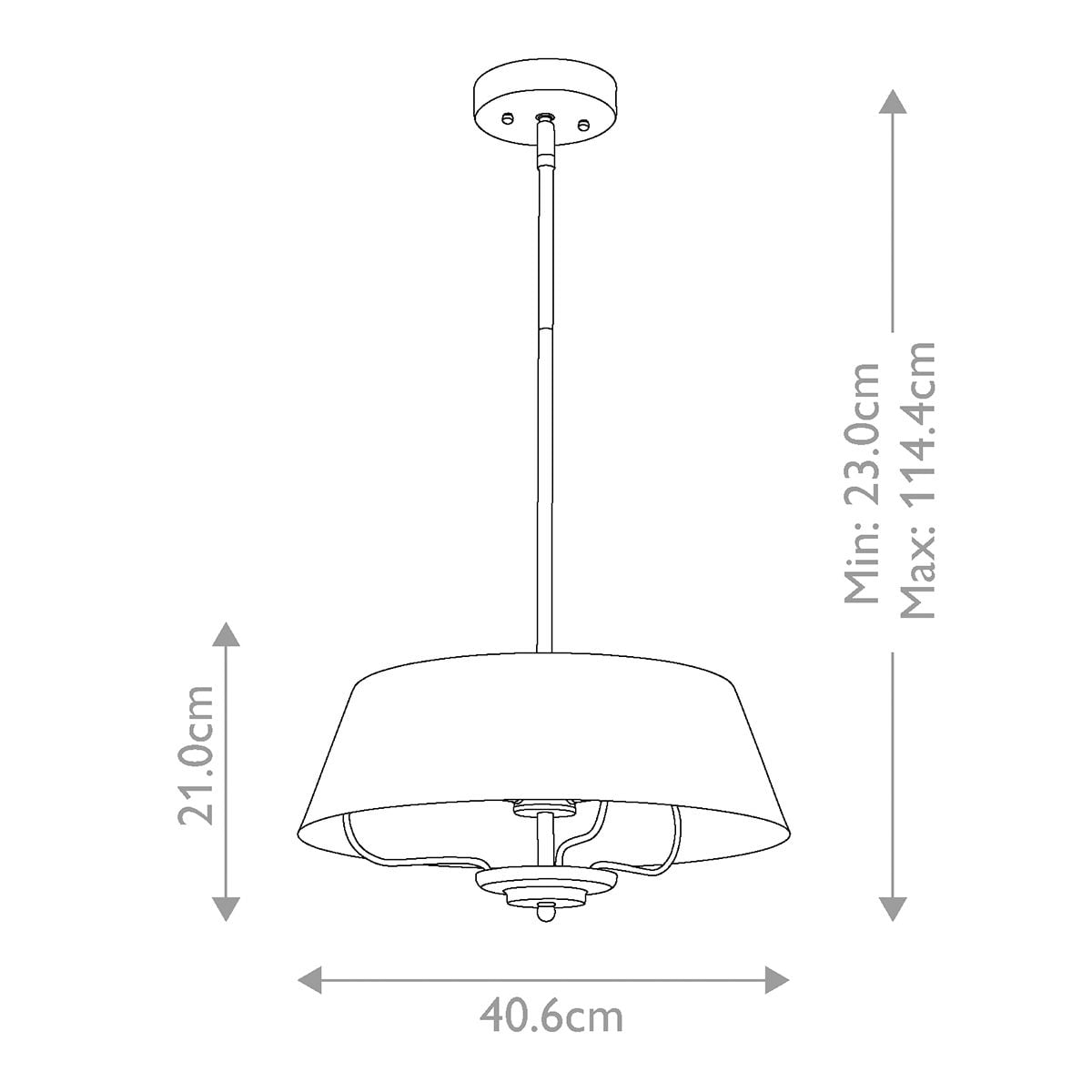 Luella 3lt Duo-Mount Pendant 1