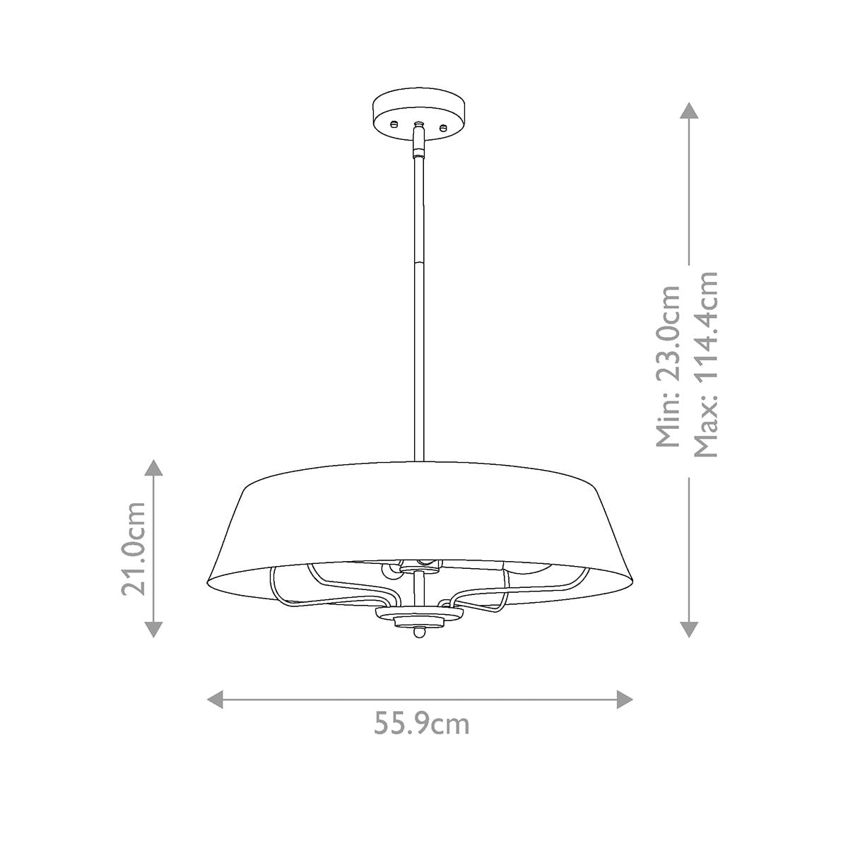Luella 4lt Duo-Mount Pendant