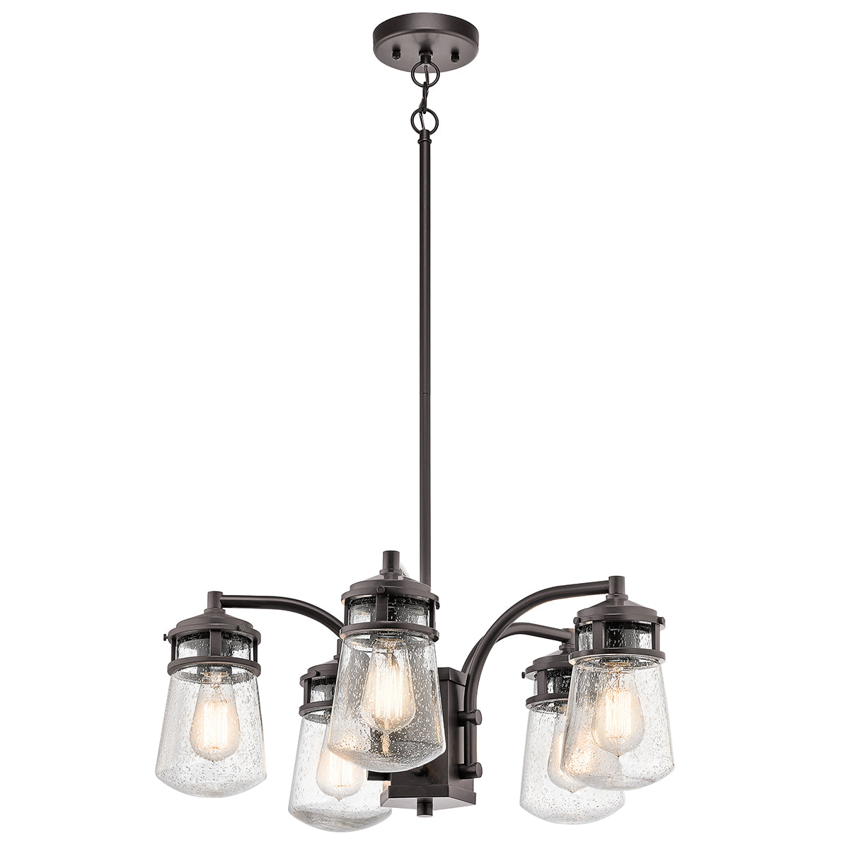 Lyndon 5 Light Outdoor Chandelier - Architectural Bronze