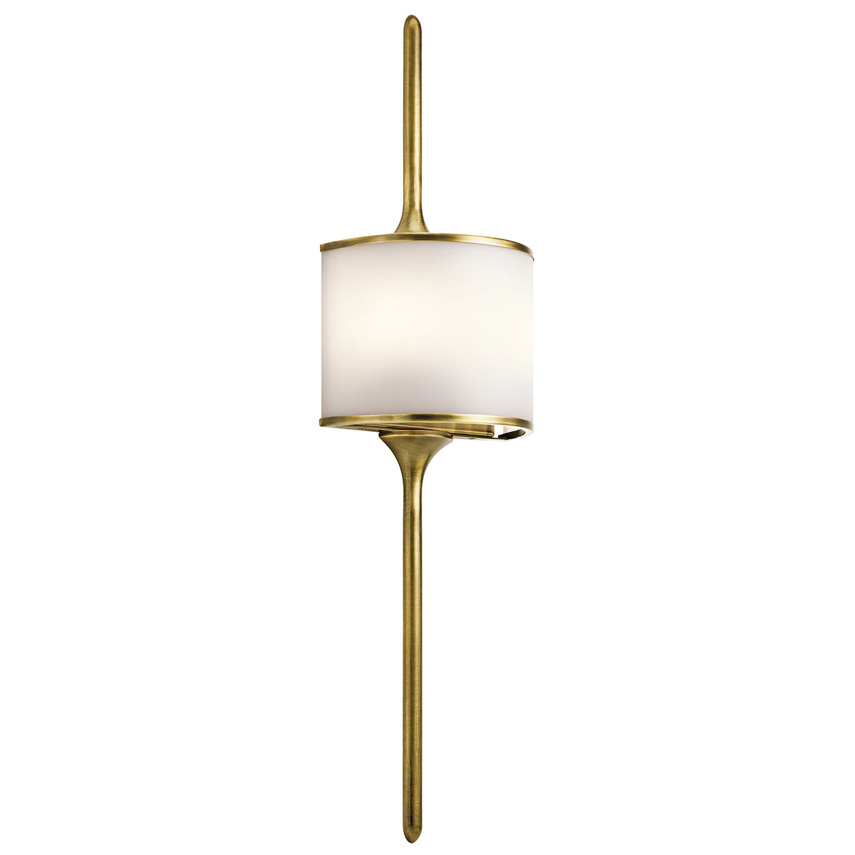 Mona 2 Light Wall Light - Natural Brass