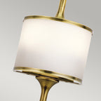 Mona 2 Light Wall Light - Natural Brass
